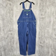 Liberty Bib Overalls Mens 46x30 Triple Stitched Denim Medium Wash Farmer Outdoor