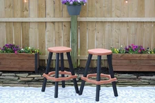 Leisure Accents Barstools (Black/Redwood)
