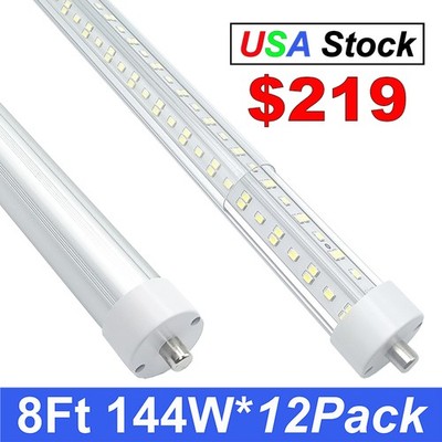 T8 8Ft Single Pin Led Shop Lights 144w Led Replacement Bulbs 8' 6500k Led Tube