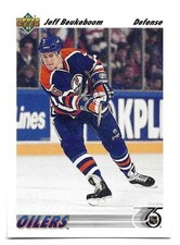 JEFF BEUKEBOOM 1991-92 UPPER DECK CARD NEAR MINT CONDITION