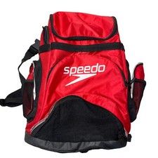 Speedo 35L Teamster Large Swim Backpack Red with Dirt Wet Compartment