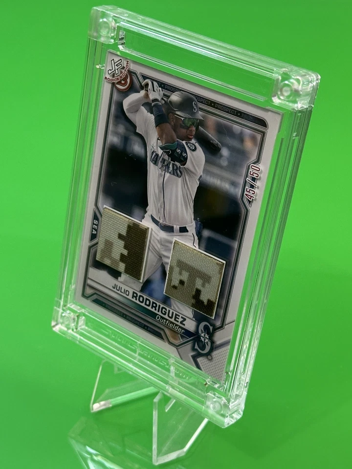 2024-25 Jersey Fusion Rookie Edition #JR19 Julio Rodriguez Dual Jersey 45/50!!! - Image 3 of 4