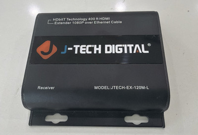 J-Tech Digital HDbitT HDMI Extender Receiver Over Ethernet JTECH-EX-120M-L