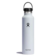 Hydro Flask Water Bottle 24 Oz White Insulated Stainless Steel Wide Mouth Flex