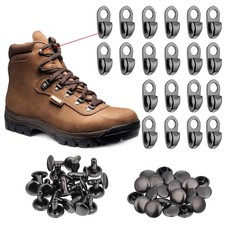 Metal Boot Lace Hooks 20 Sets Boot Hook Eyelets Metal Outdoor Lace Buckle Speed