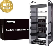 12U 10" Server Rack Cabinet for Network AV Equipment 10.23" Depth DeskPi T2