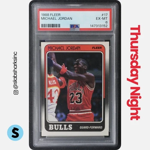 1988 FLEER #17 MICHAEL JORDAN PSA 6