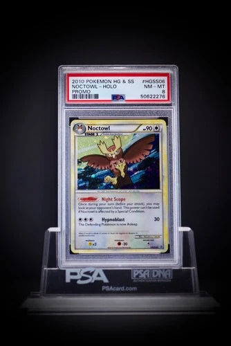 2010 Pokemon HGSS06 Noctowl holo promo PSA 8