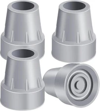 Crutch Tips, 4-Pack 7/8 Inch Upgrade Heavy Duty Rubber Crutch Accessories Replac