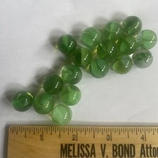 Lot Of 17 Vitro Agate Cats Eye Marbles  50  s-70  s Very Nice