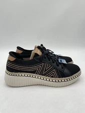Skechers Womens Bellevue Black/Brown Lace Up Fashion Sneaker Size 10