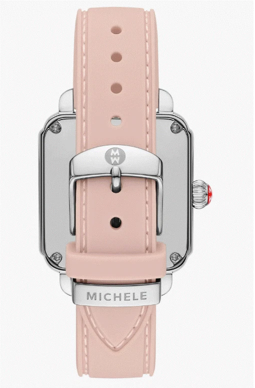 Michele Women's Deco Sport Gold Mother of pearl Pink strap Watch MWW06K000075 - Image 2 of 4
