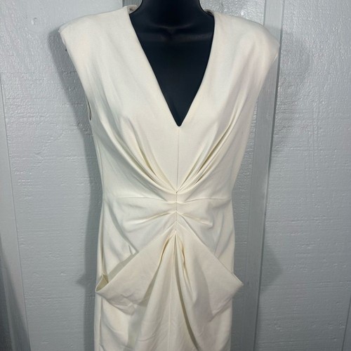 Donna Karan Women's Pleat-Front Cap-Sleeve Sheath Dress Size 2 NWT - Picture 5 of 15