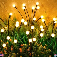 Solar Lights Outdoor 4-Pack, 32 LEDs Garden Decor, fly Patio Lights