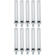 Diodesy 2-Pin Fluorescent 13W 2700K, Twin Tube Plugin Light Bulbs GX23, 10PK
