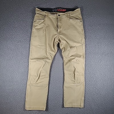 Wrangler ATG Pants Men's 38 x 30 Beige All Terrain Gear Double Knee Work Hiking