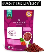 Navitas Organics Goji Berries—Organic Non-GMO, Sun-Dried,8 oz.Bag,8 Servings
