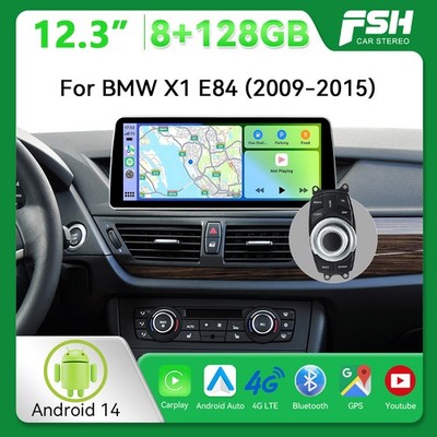 12,3'' 128GB Android 14 Autoradio CarPlay 8-Core iDrive für BMW X1 E84 2009-2015