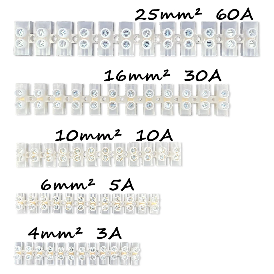 HOROZ Lüsterklemmen 12polig Listerklemmen Verbindungsklemmen Lampenklemmen 4-25mm²
