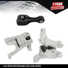 3Pcs New Engine Motor & Transmission Mount Set For Honda Civic AUTO 16-19