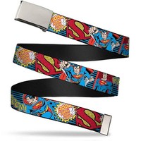 `Blank Chrome 1.5`` Bo Buckle - Superman Logo/Poses/Action B (Us Import) ACC NEU