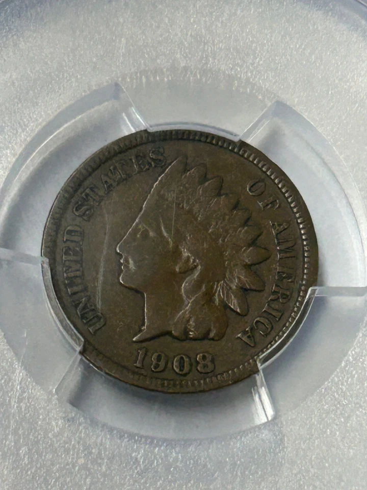1908 S Indian Head Cent PCGS F15 - Image 2 of 4