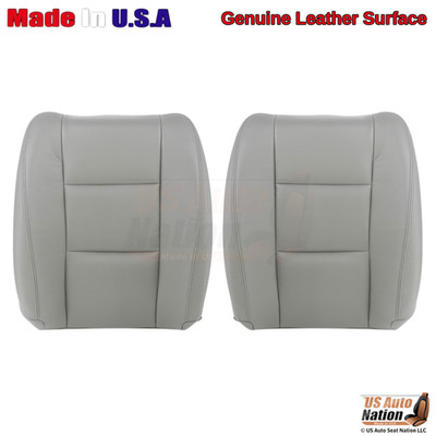 2004-2006 Fits Dodge Durango Genuine Leather Front Top Seat Covers Slate Gray