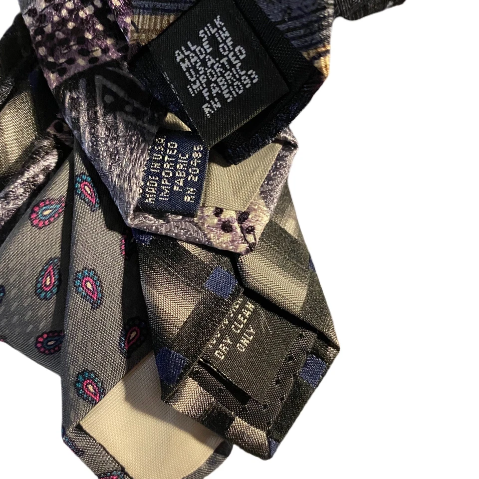 Mens Necktie Lot Executive Silk Designer Suit Fashion Accessory Gray Office Work - Image 2 of 4