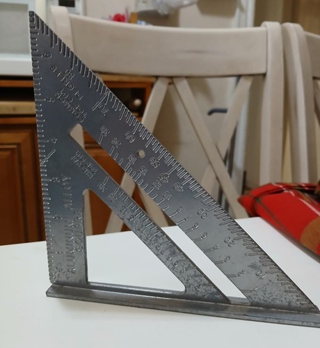 ALUMINUM ALLOY SQUARE, 10"X 7" X 7" USED COMMON TOP CUT, DEGREES, MADE IN CHINA. - Picture 2 of 2