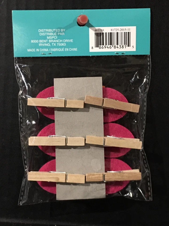 Easter Felt Egg Clothespins Craft Celebrate It 6 Pc New 🐣 - Image 3 of 3