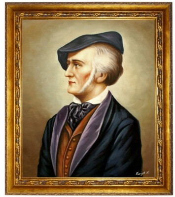 Ölbild Richard Wagner-Joseph Karl Stieler Ölgemälde HANDGEMALT,Gemälde 50x60cm