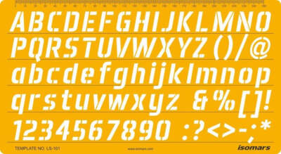 Isomars Lettering Guide Drawing Letter Template Stencil Tools- 12 Designs