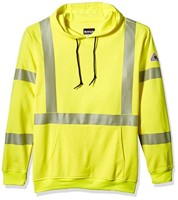 Bulwark Men's Big Hi-Visibility Pullover Hooded Fleece Sweatshirt | eBay