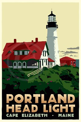 #ad PORTLAND HEAD LIGHT ART PRINT Wall Art Posters Decoration No Frame $28.95