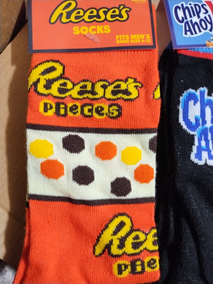 Men's Novelty Snack Crew Socks 612 Reese's & Chips Ahoy!! eBay