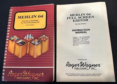 MERLIN 64 The Macro Assembler For The Commodore - COMPLETE w/ DISK 1984 Bredon