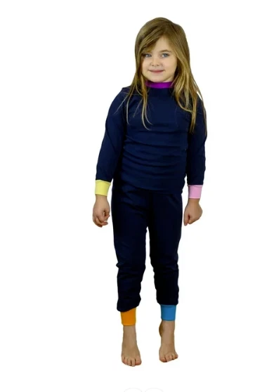 Juego de 2 piezas de pijama para niños - niños y niñas tallas 4-16 en algodón tejido Foto 3 de 4