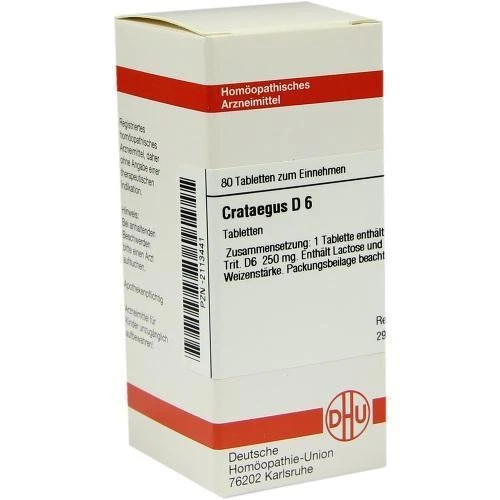 DHU-ARZNEIMITTEL GMBH & CO. KG CRATAEGUS D 6 Tabletten 80 St PZN 2113441