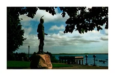 Postcard Chief Massasoit friend & ally of Pilgrims Plymouth Mass   C-18