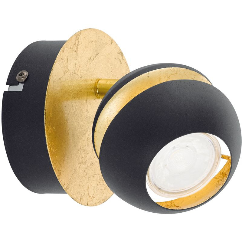 Applique Spot Moderno LED 4W Nero Oro D.11 GL1470 | Luce Design Interni