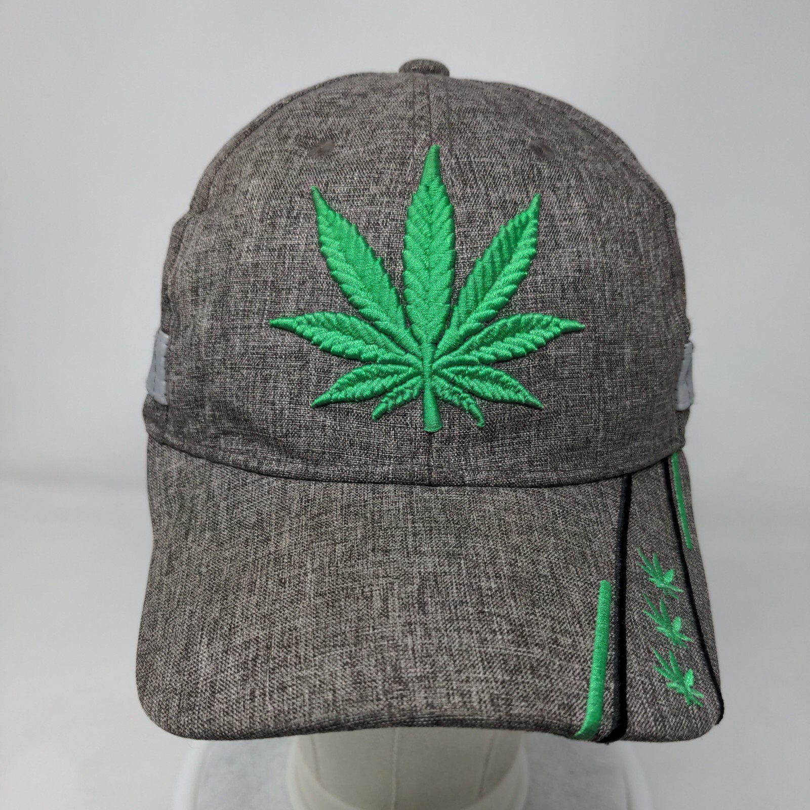 Marijuana Leaf Strapback Hat Multi One Size Embro… - image 2
