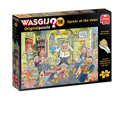 Jumbo Spiele 1119801818 Wasgij  Original 18 Uproar ar the Vets! 1000T Puzzle