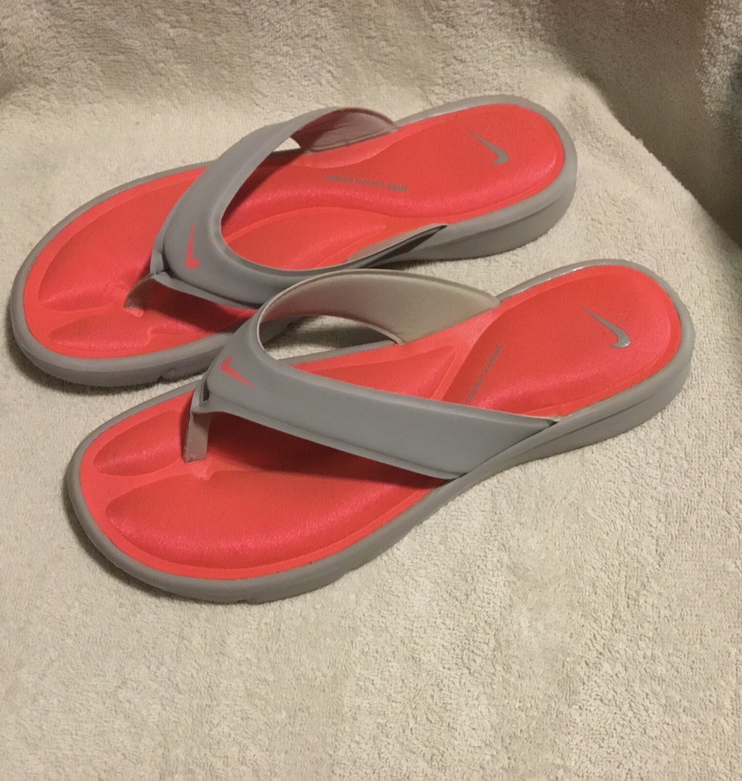 Nike Comfort Footbed Women's Flip Flop Gray And Pink … Gem