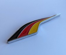 Insignia trasera de coche con bandera tricolor alemana cromada para polo de golf Tiguan T-Roc Touareg