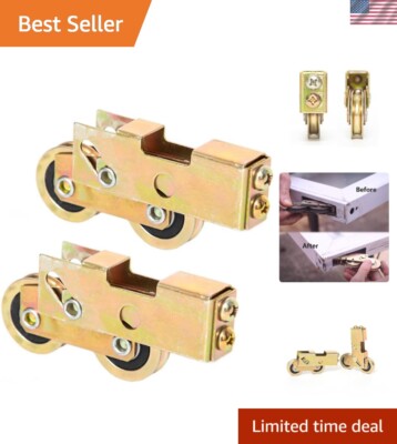 High Quality Sliding Patio Door Rollers, 2 Count, 120kg Capacity - Easy Install