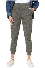 LOGO Lounge by Lori Goldstein Women's Textured Knit Jogger Pants Loden