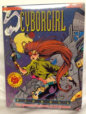 Vintage Cyborgirl Pinball PC Game Brand New Sealed 3.5 Disk IBM Tandy RARE