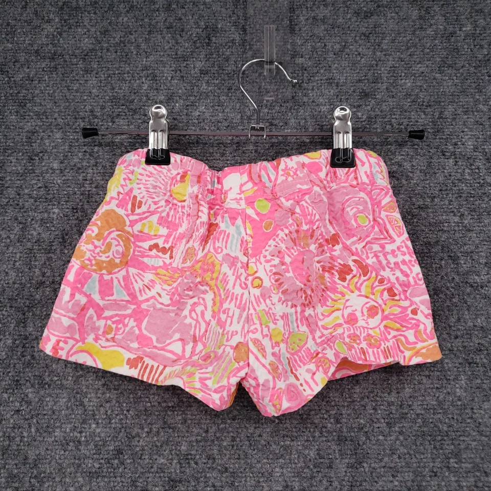 Шорты Lilly Pulitzer детские для девочки 4 розовые Little Liza Sun без застежек хлопок - Изображение 2 из 4