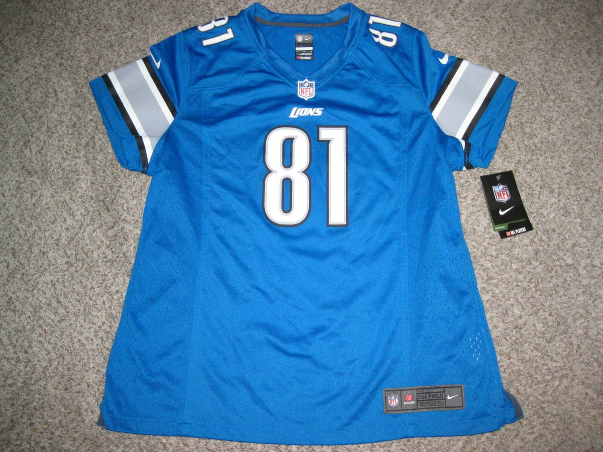 Calvin Johnson MEGATRON Detroit Lions Blue Womens Nike Game Jersey