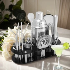 23 Piece Bartender Set Stainless Steel Cocktail Shaker Bar Cocktail Shaker Set